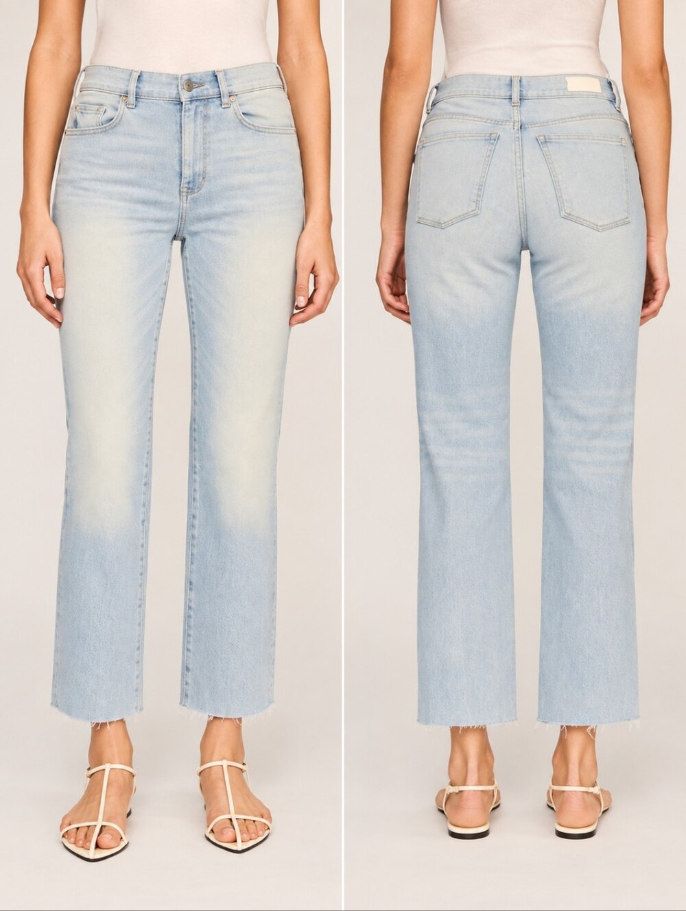 ❤️ NWOT! DL1961 PATTI HIGH RISE STRAIGHT ANKLE JEANS, RAW HEM, 12 (31)